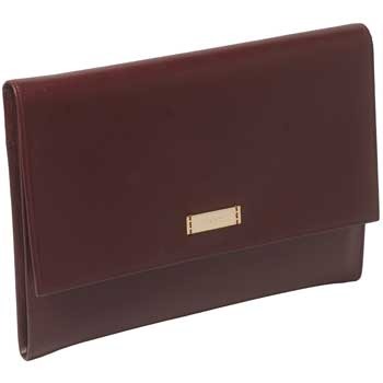 Nina Ricci Leather Pouch for iPad, Burgundy