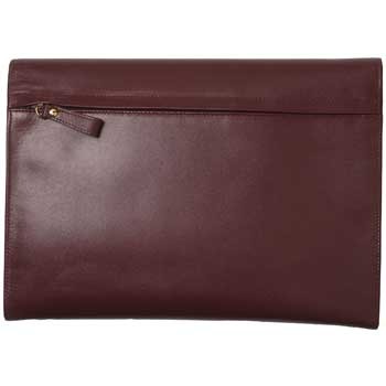Nina Ricci Leather Pouch for iPad, Burgundy
