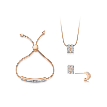 Buckley London CUBE Bracelet Pendant and Earring Set