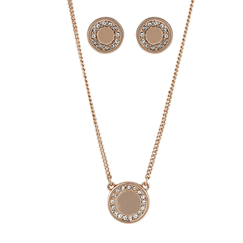 Buckley London SHOREDITCH Button Pendant and Earring Set