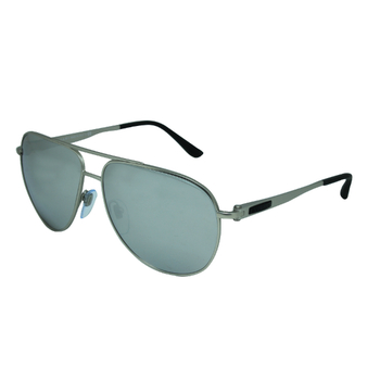 BVLGARI BV5037 Men’s Aviator Sunglasses - Matte Silver